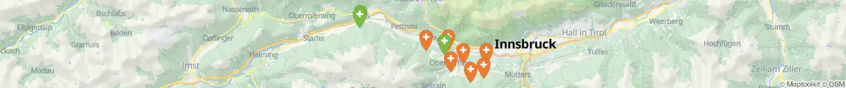 Kartenansicht für Apotheken-Notdienste in der Nähe von Gries im Sellrain (Innsbruck  (Land), Tirol)